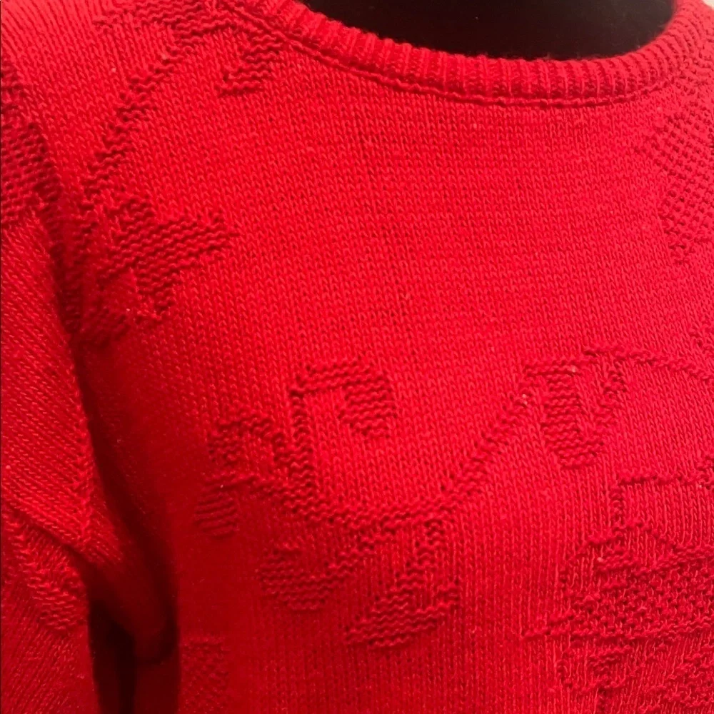 Red Women's Sweater Christmas red vintage medium
